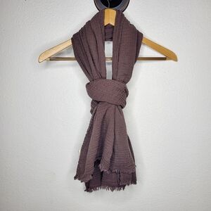 LAUDE the Label Carob Bubble Scarf Brown Boho Style